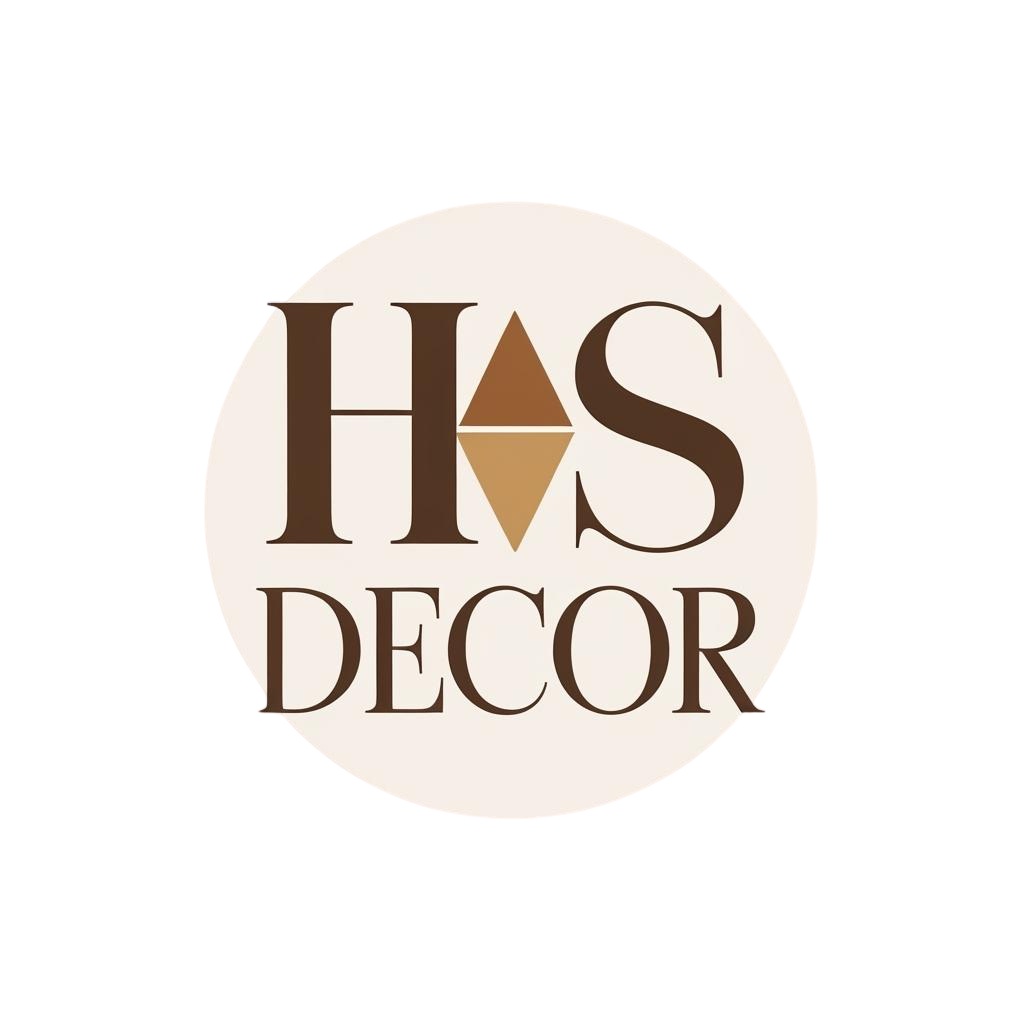 HS DECOR Logo with Light Tan and Brown