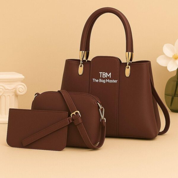 3 Pcs Girl's Rexine Hand Bag Set - Stylish & Versatile